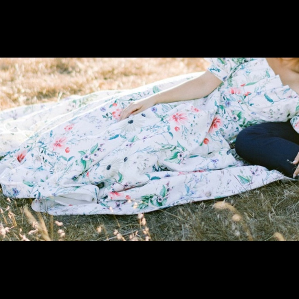 monique lhuillier inspired floral gown
